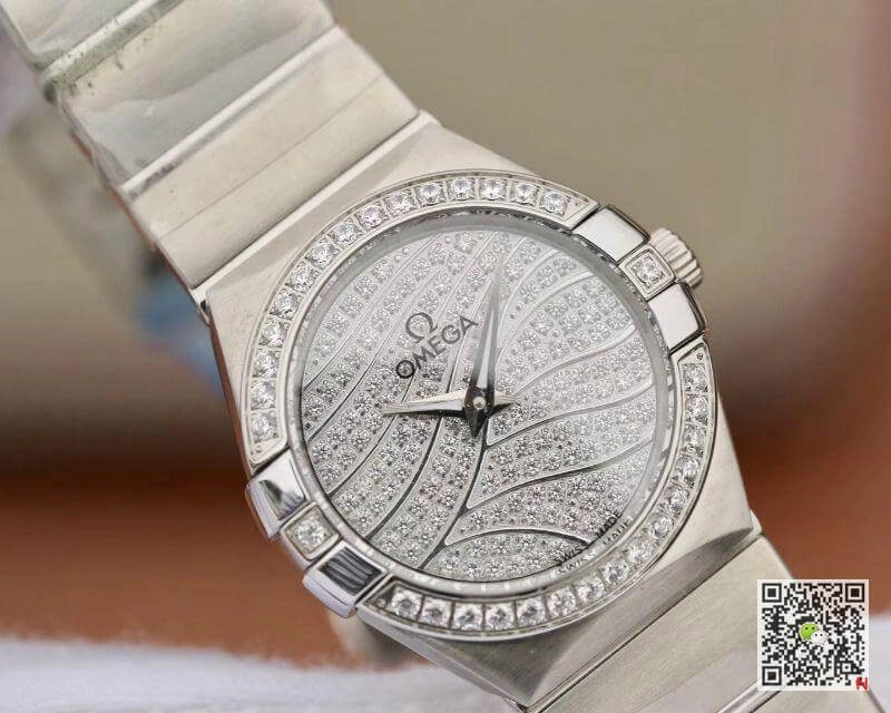 Omega Constellation Quartz Ladies 27mm Diamond Dial TW Factory 1:1 Best Edition Replica Watch Swiss Eta Quartz 1376