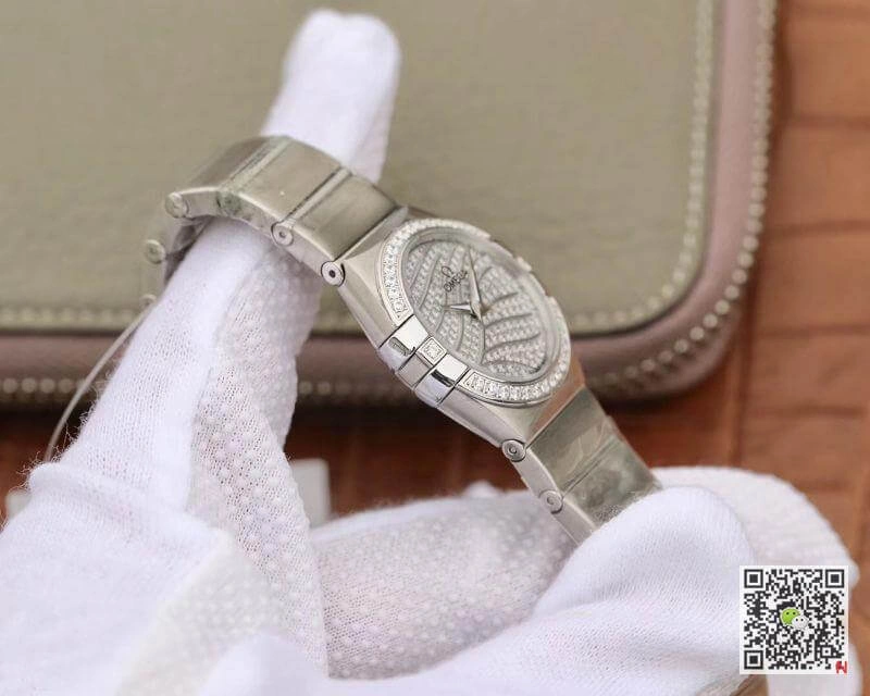 Omega Constellation Quartz Ladies 27mm Diamond Dial TW Factory 1:1 Best Edition Replica Watch Swiss Eta Quartz 1376