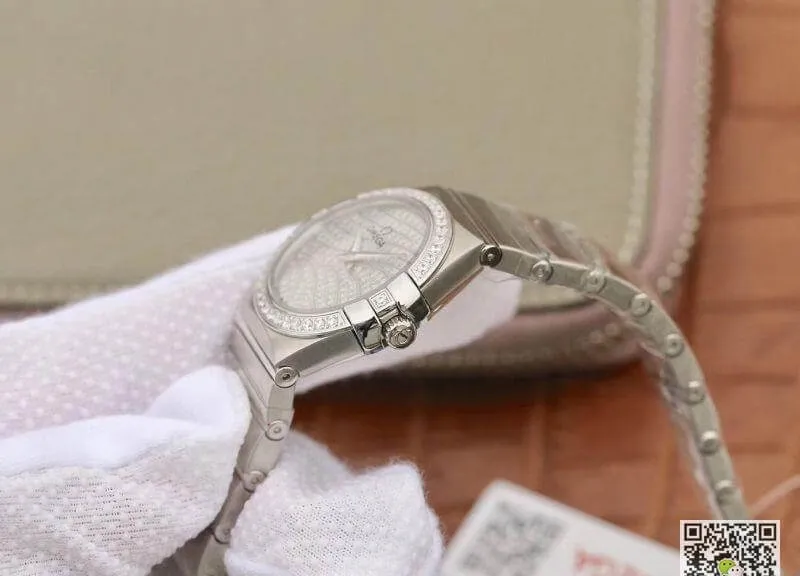 Omega Constellation Quartz Ladies 27mm Diamond Dial TW Factory 1:1 Best Edition Replica Watch Swiss Eta Quartz 1376