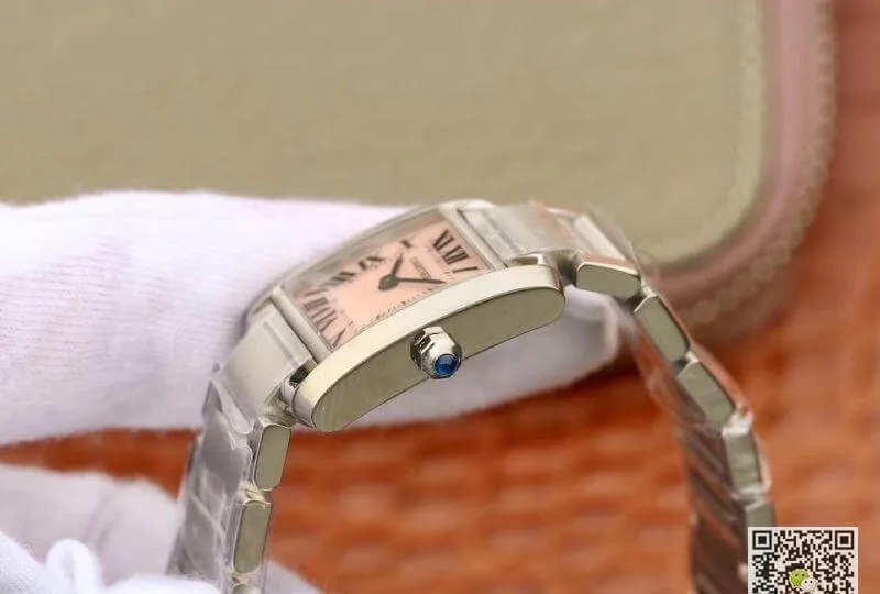 Cartier Tank Francaise W51028Q3 Pink MOP Dial Steel Ladies Watch 1:1 Best Edition Replica Watch Swiss Quartz