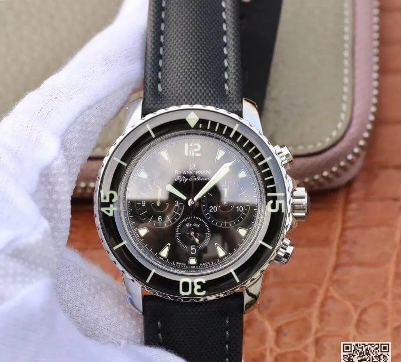 Blancpain Fifty Fathoms 5085F-1130-52 OM Factory 1:1 Best Edition Replica Watch Swiss ETA7750 Metallic Black Dial