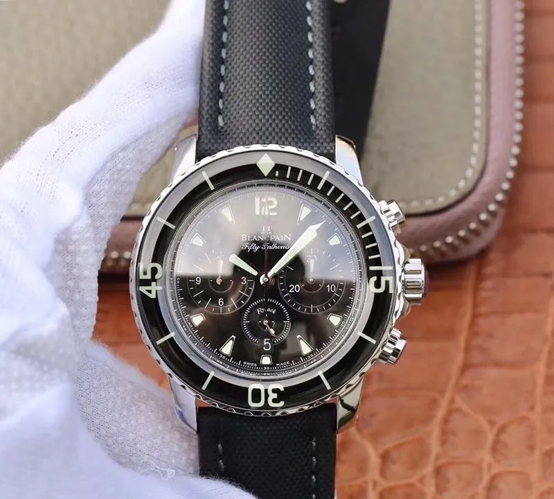 Blancpain Fifty Fathoms 5085F-1130-52 OM Factory 1:1 Best Edition Replica Watch Swiss ETA7750 Metallic Black Dial