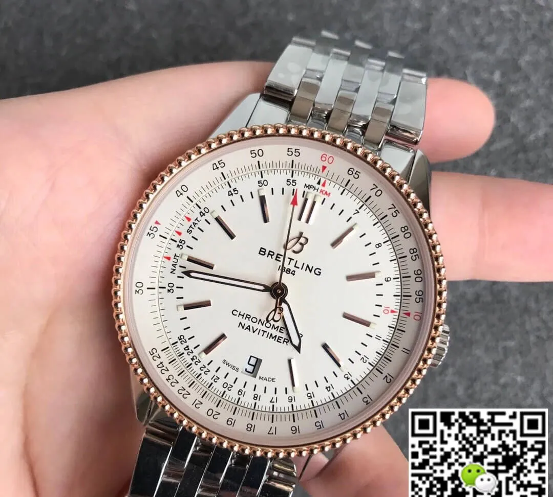Breitling Navitimer 1 U17326211G1A1 V7 Factory 1:1 Best Edition Replica Watch Silver Stainless Steel Strap