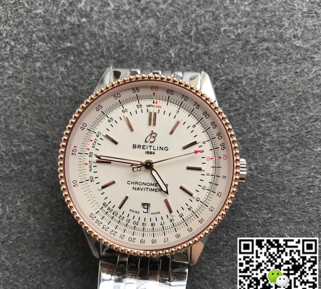 Breitling Navitimer 1 U17326211G1A1 V7 Factory 1:1 Best Edition Replica Watch Silver Stainless Steel Strap