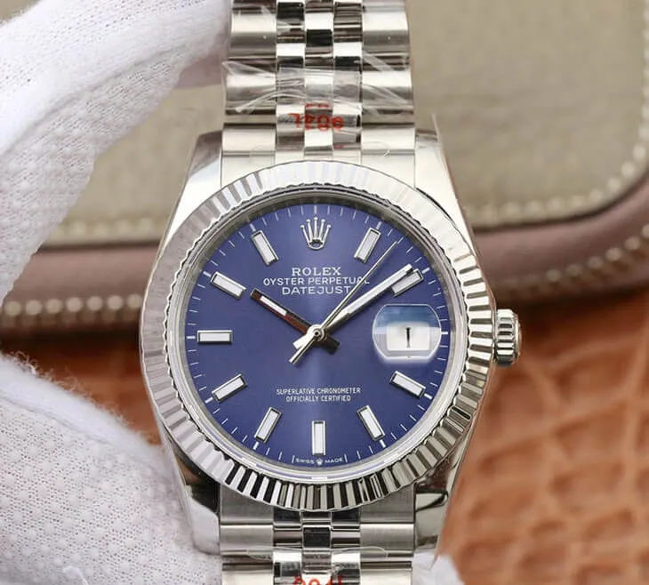 Rolex Datejust M126234-0017 GM Factory 1:1 Best Edition Replica Watch Blue Dial Stainless Steel Strap