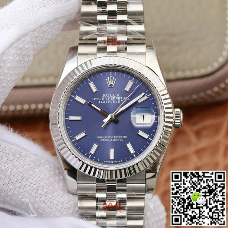 Rolex Datejust M126234-0017 GM Factory 1:1 Best Edition Replica Watch Blue Dial Stainless Steel Strap