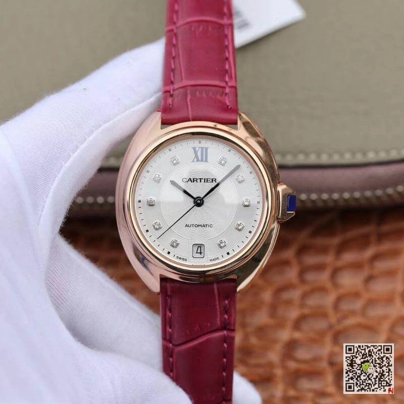 Cle De Cartier Automatic 35mm Ladies WJCL0032 Diamond Markers 1:1 Best Edition Replica Watch Swiss ETA1847