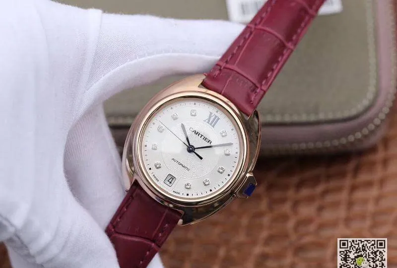 Cle De Cartier Automatic 35mm Ladies WJCL0032 Diamond Markers 1:1 Best Edition Replica Watch Swiss ETA1847
