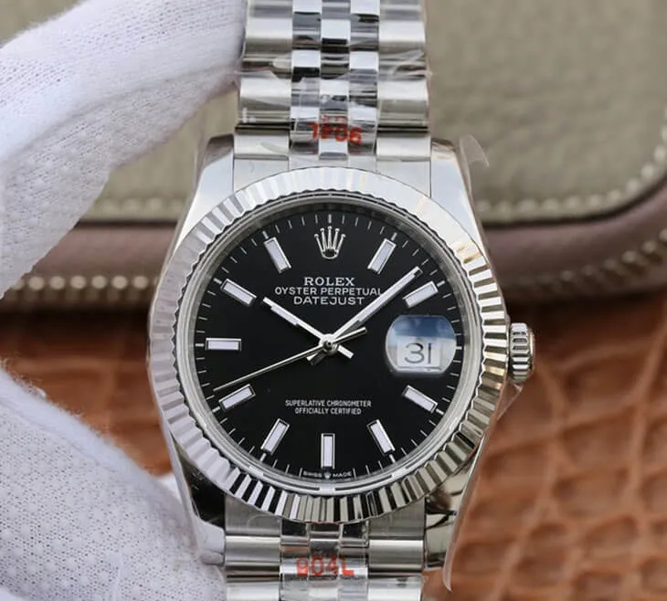 Rolex Datejust M126234-0015 GM Factory 1:1 Best Edition Replica Watch Black Dial Stainless Steel Strap