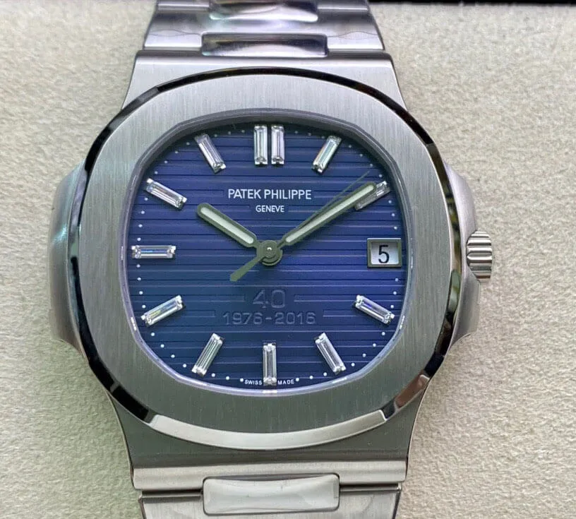 Patek Philippe Nautilus 5711 1P 40th Anniversary PPF Factory 1:1 Best Edition Replica Watch Stainless Steel Strap