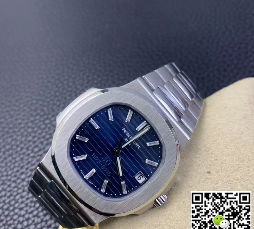 Patek Philippe Nautilus 5711 1P 40th Anniversary PPF Factory 1:1 Best Edition Replica Watch Stainless Steel Strap