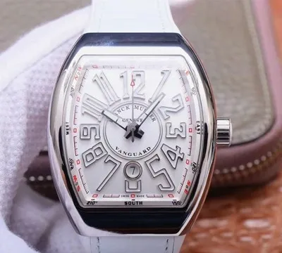 Franck Muller Vanguard V 45 SC DT 5N BC ZF Factory 1:1 Best Edition Replica Watch White Dial Swiss ETA9015