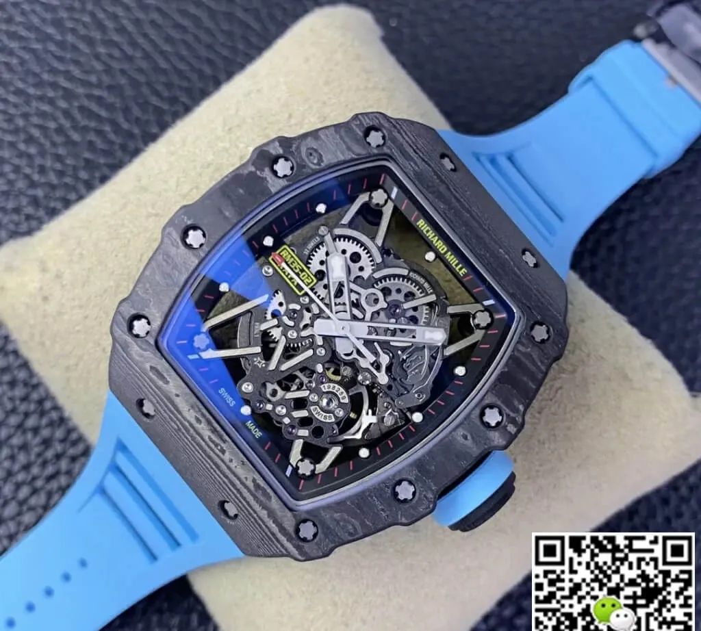 Richard Mille RM35-02 T+ Factory 1:1 Best Edition Replica Watch NTPT Carbon Fiber Case Rubber Strap