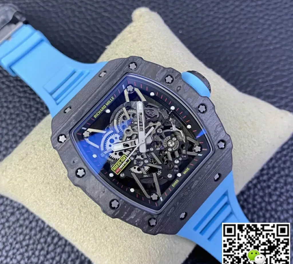 Richard Mille RM35-02 T+ Factory 1:1 Best Edition Replica Watch NTPT Carbon Fiber Case Rubber Strap