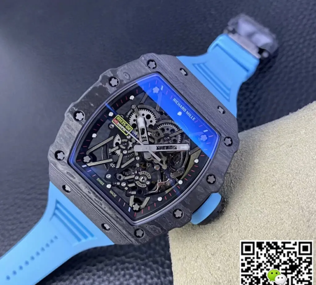 Richard Mille RM35-02 T+ Factory 1:1 Best Edition Replica Watch NTPT Carbon Fiber Case Rubber Strap