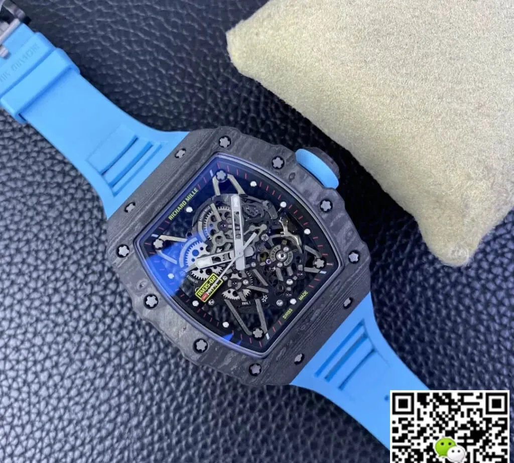 Richard Mille RM35-02 T+ Factory 1:1 Best Edition Replica Watch NTPT Carbon Fiber Case Rubber Strap