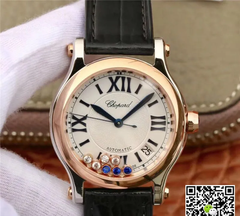 Chopard Happy Sport 274808-5001 YF Factory 1:1 Best Edition Replica Watch Stainless steel case Swiss ETA2892