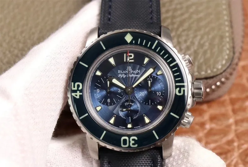 Blancpain Fifty Fathoms 5085FB-1140-52B OM factory 1:1 Best Edition Replica Watch Blue Dial Swiss ETA7750