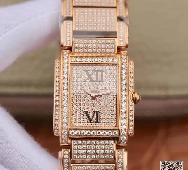 Patek Philippe 4908 50R-012 Rose Gold Ladies Twenty 4 1:1 Best Edition Replica Watch Swiss Quartz E15