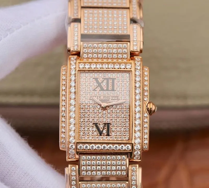 Patek Philippe 4908 50R-012 Rose Gold Ladies Twenty 4 1:1 Best Edition Replica Watch Swiss Quartz E15