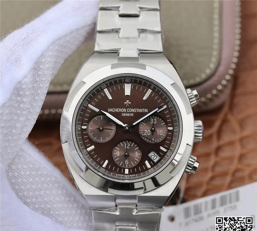 Vacheron Constantin Overseas 5500V 110A-B147 8F Factory 1:1 Best Edition Replica Watch V2 Stainless Steel Strap