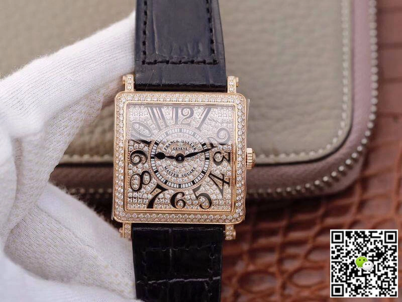 Franck Muller Master Square 6002 M QZ D GF Factory 1:1 Best Edition Replica Watch Swiss Quartz Silver Diamond