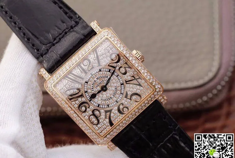 Franck Muller Master Square 6002 M QZ D GF Factory 1:1 Best Edition Replica Watch Swiss Quartz Silver Diamond