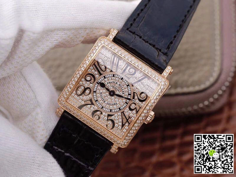Franck Muller Master Square 6002 M QZ D GF Factory 1:1 Best Edition Replica Watch Swiss Quartz Silver Diamond