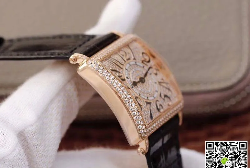 Franck Muller Master Square 6002 M QZ D GF Factory 1:1 Best Edition Replica Watch Swiss Quartz Silver Diamond