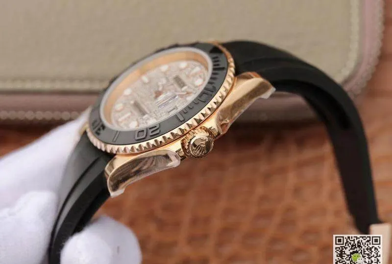 Rolex Yacht-Master 40mm 116655 Diamond Dial Rosegold 1:1 Best Edition Replica Watch Automatic Swiss Movement