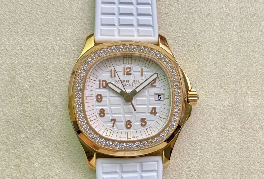 Patek Philippe Aquanaut 5067A Quartz Movement PPF Factory 1:1 Best Edition Replica Watch Gold Diamond Bezel