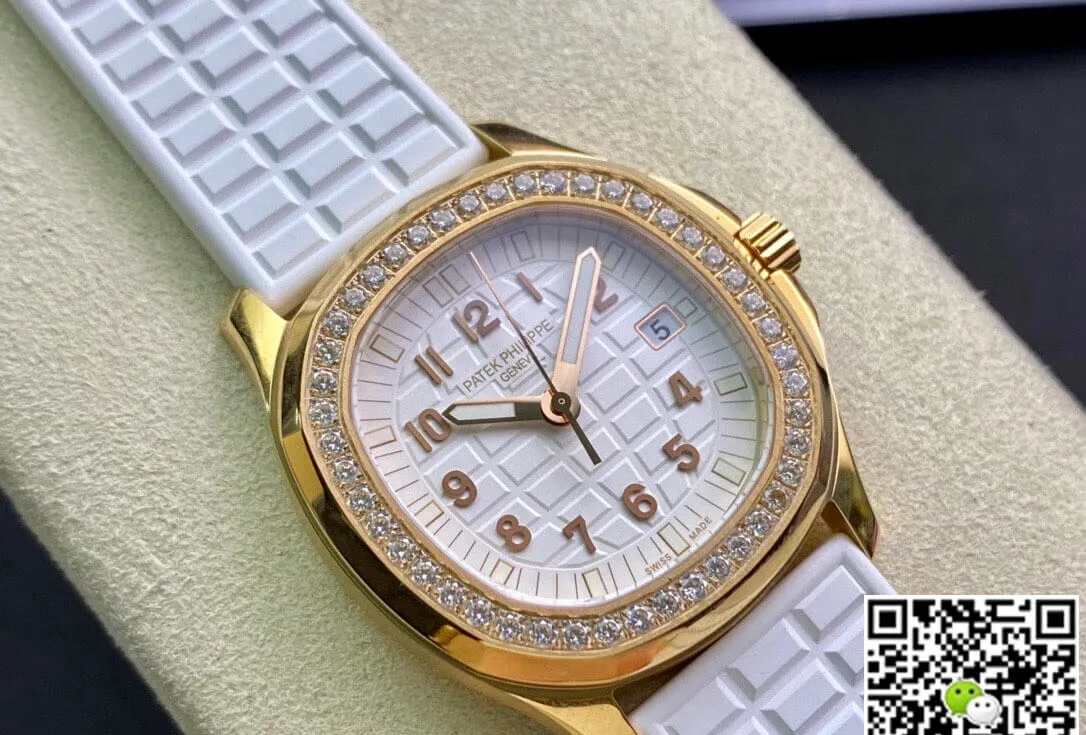 Patek Philippe Aquanaut 5067A Quartz Movement PPF Factory 1:1 Best Edition Replica Watch Gold Diamond Bezel