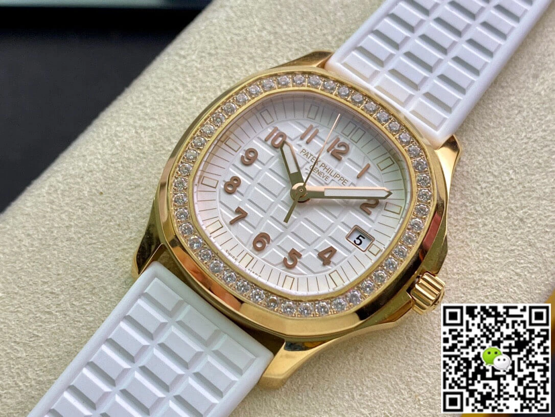 Patek Philippe Aquanaut 5067A Quartz Movement PPF Factory 1:1 Best Edition Replica Watch Gold Diamond Bezel