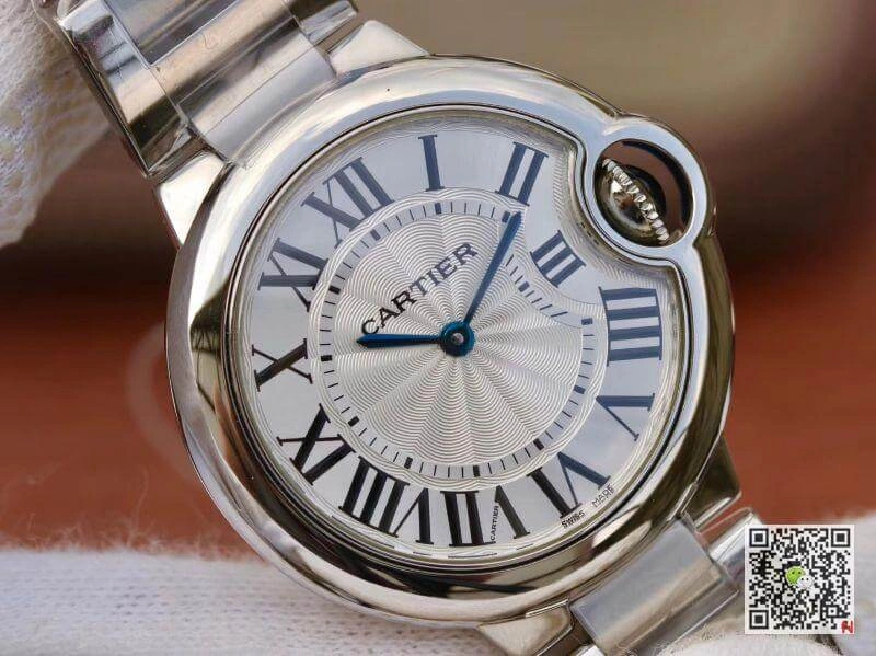 Ballon Bleu De Cartier W6920084 V6 Factory 1:1 Best Edition Replica Watch Swiss Quartz ETA157 Silver Dial
