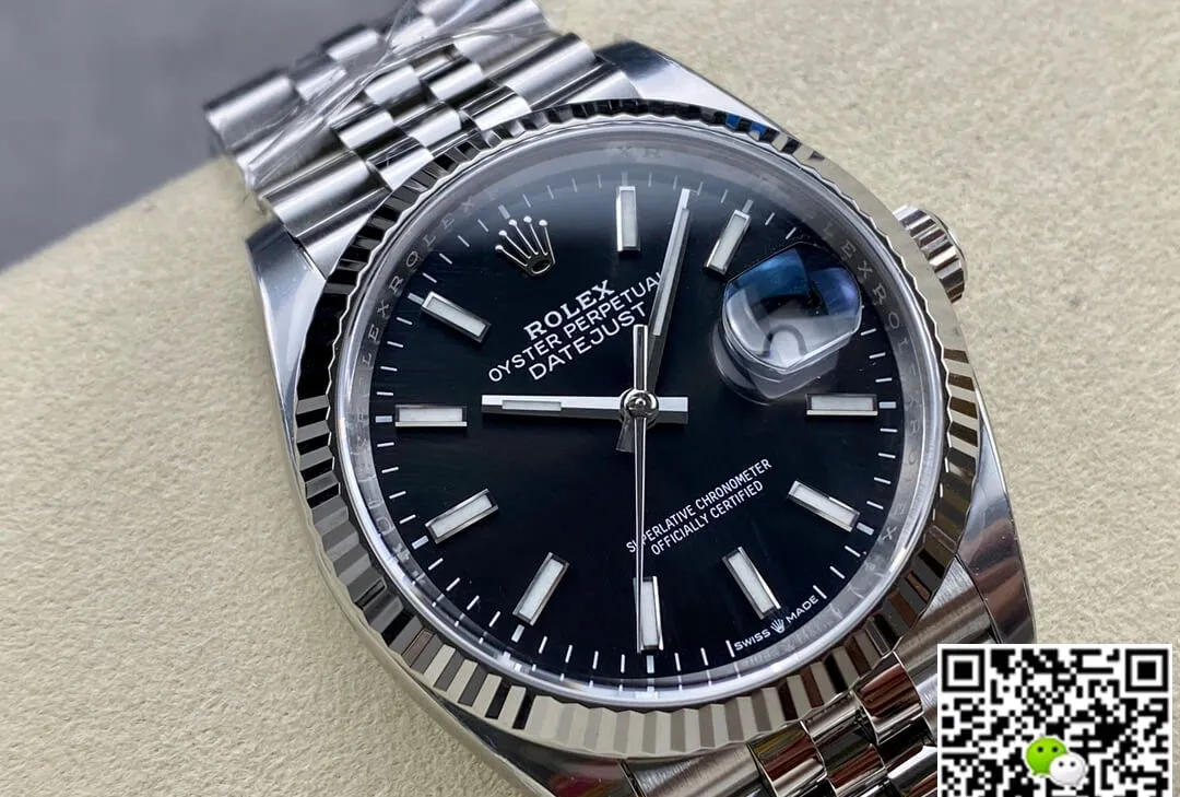Rolex Datejust M126234-0015 36MM Clean Factory 1:1 Best Edition Replica Watch Black Dial Stainless Steel Strap