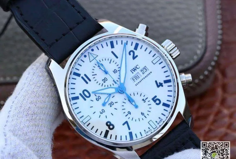 IWC Pilot Chronograph IW377725 ZF Factory 1:1 Best Edition Replica Watch Swiss ETA7750 Leather Watch Strap