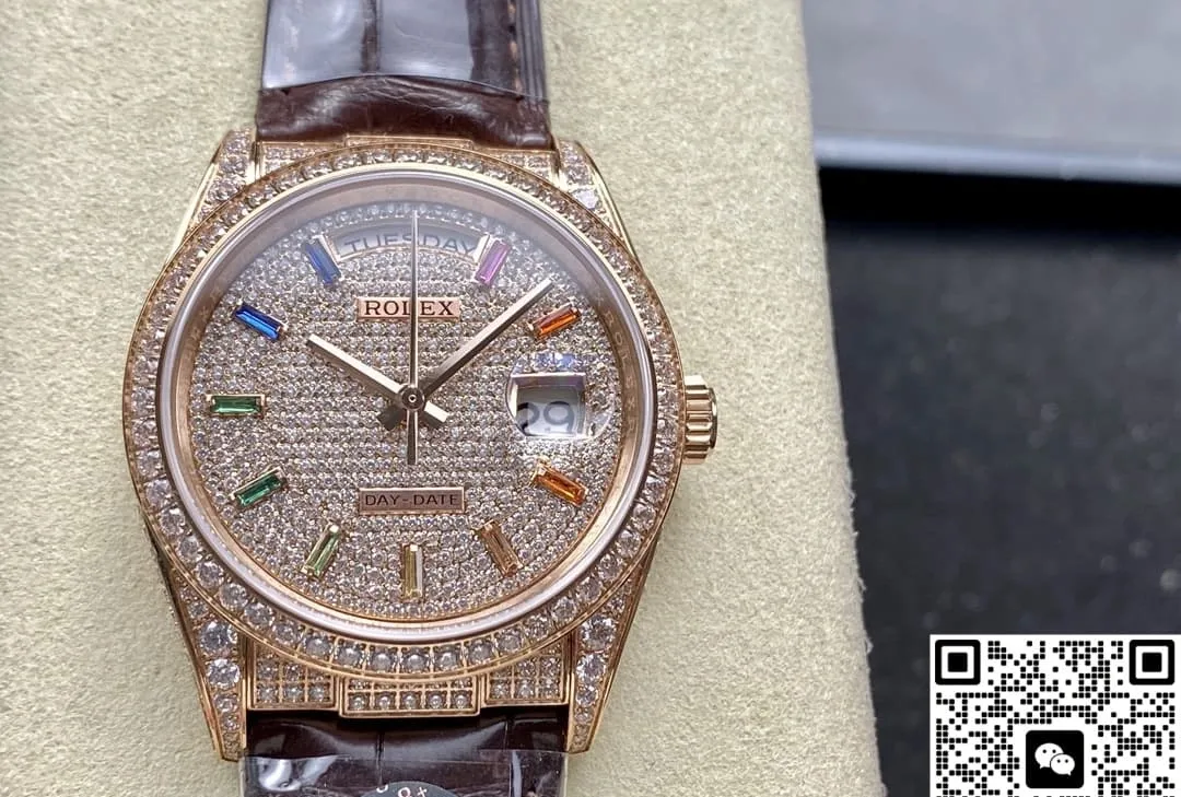 8+ Factory Rolex Day-Date 128155RBR 1:1 Best Edition Replica Watch