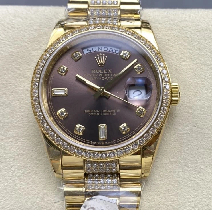 8+ Factory Rolex Day-Date m128348rbr-0007 1:1 Best Edition Replica Watch