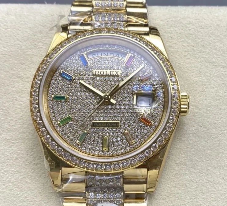 8+ Factory Rolex Day-Date m128348rbr-0031 1:1 Best Edition Replica Watch