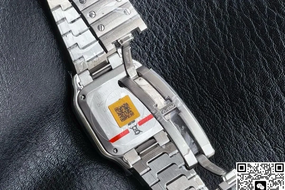8848 Factory Cartier Santos Burgundy Dial 1:1 Best Edition Replica Watch