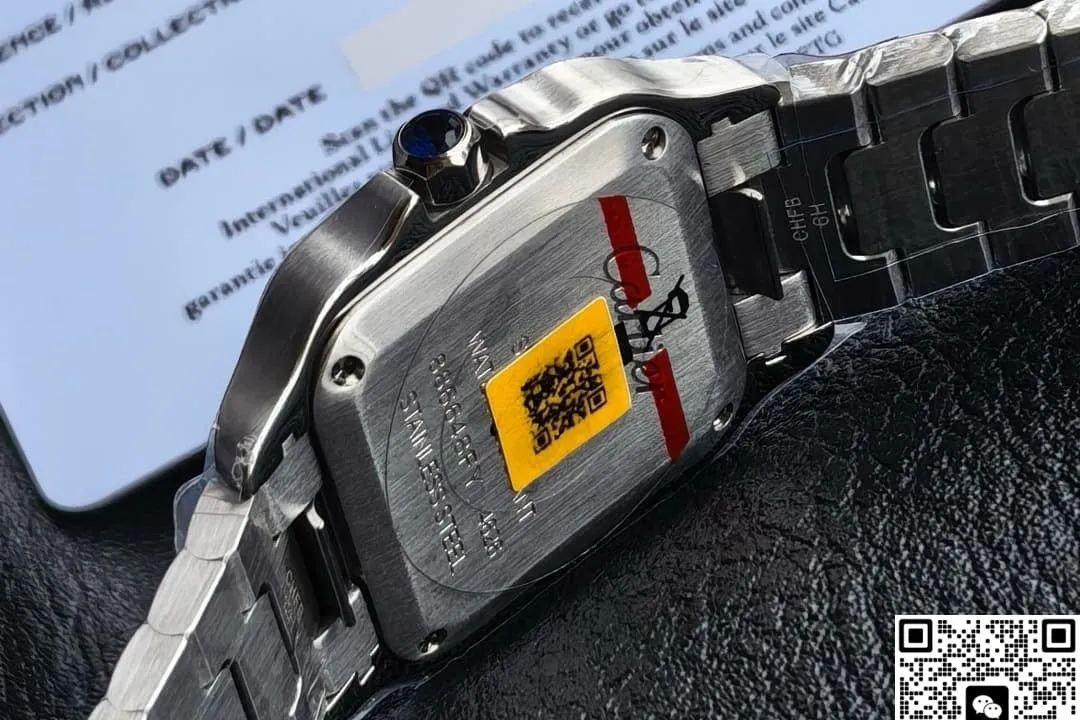 8848 Factory Cartier Santos Burgundy Dial 1:1 Best Edition Replica Watch