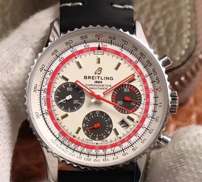 Breitling Navitimer 1 B01 Chronograph AB01219A1G1X1 V9 Factory 1:1 Best Edition Replica Watch Silver Dial Swiss ETA7750