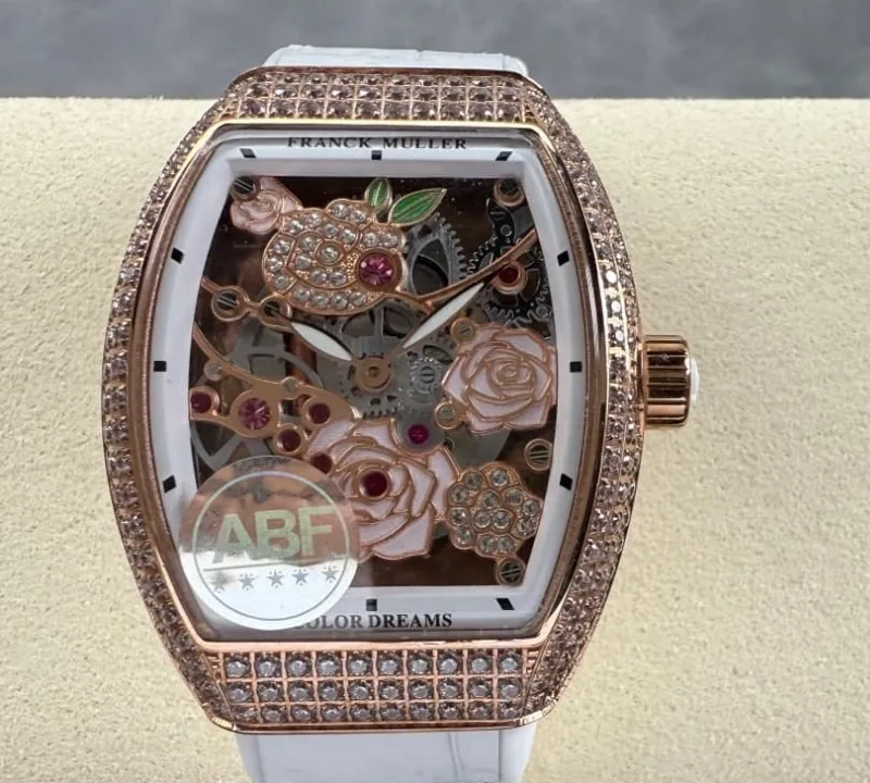 ABF Factory Franck Muller V 32 S6 SQT Rose 1:1 Best Edition Replica Watch