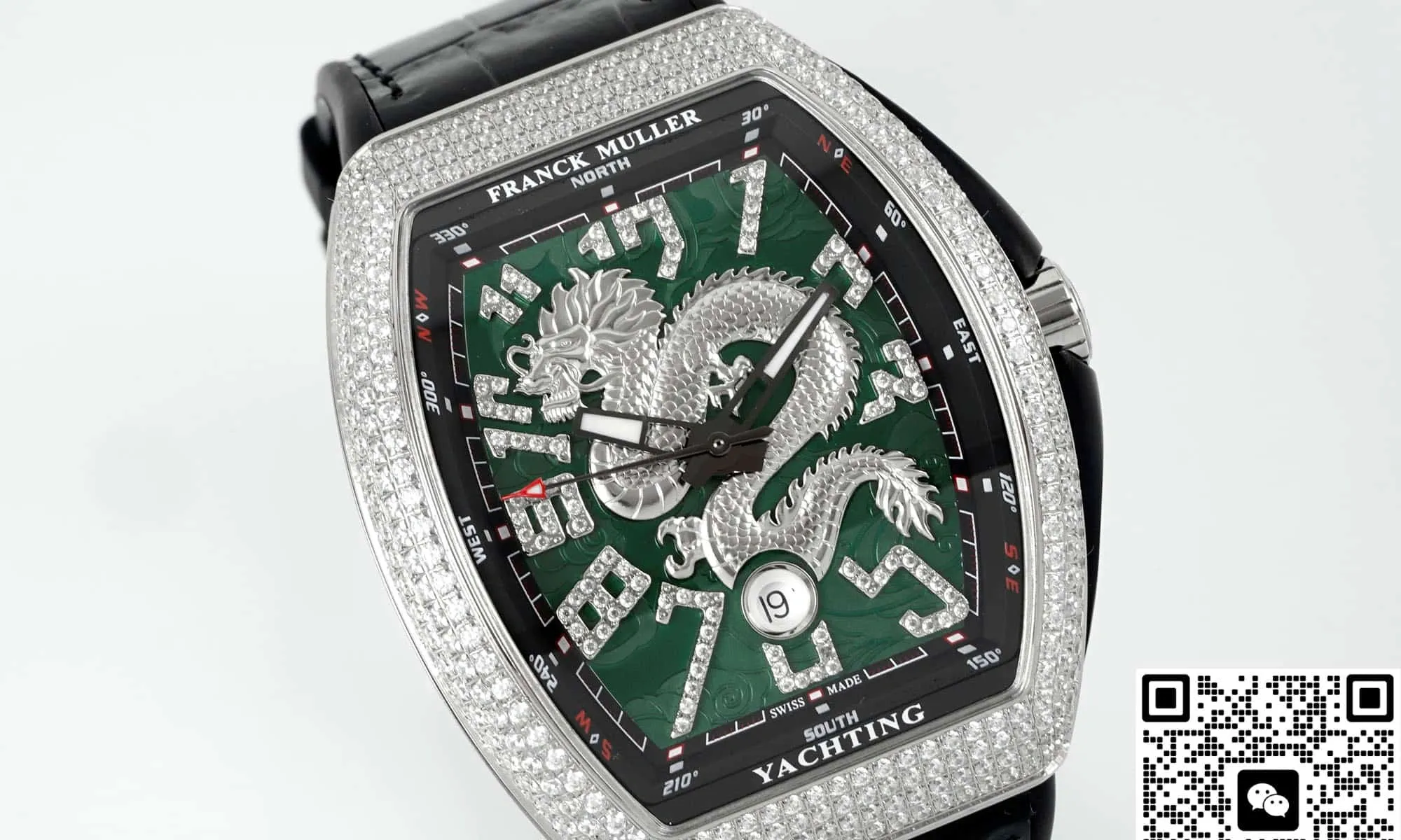 ABF Factory Franck Muller Vanguard Green dial 1:1 Best Edition Replica Watch