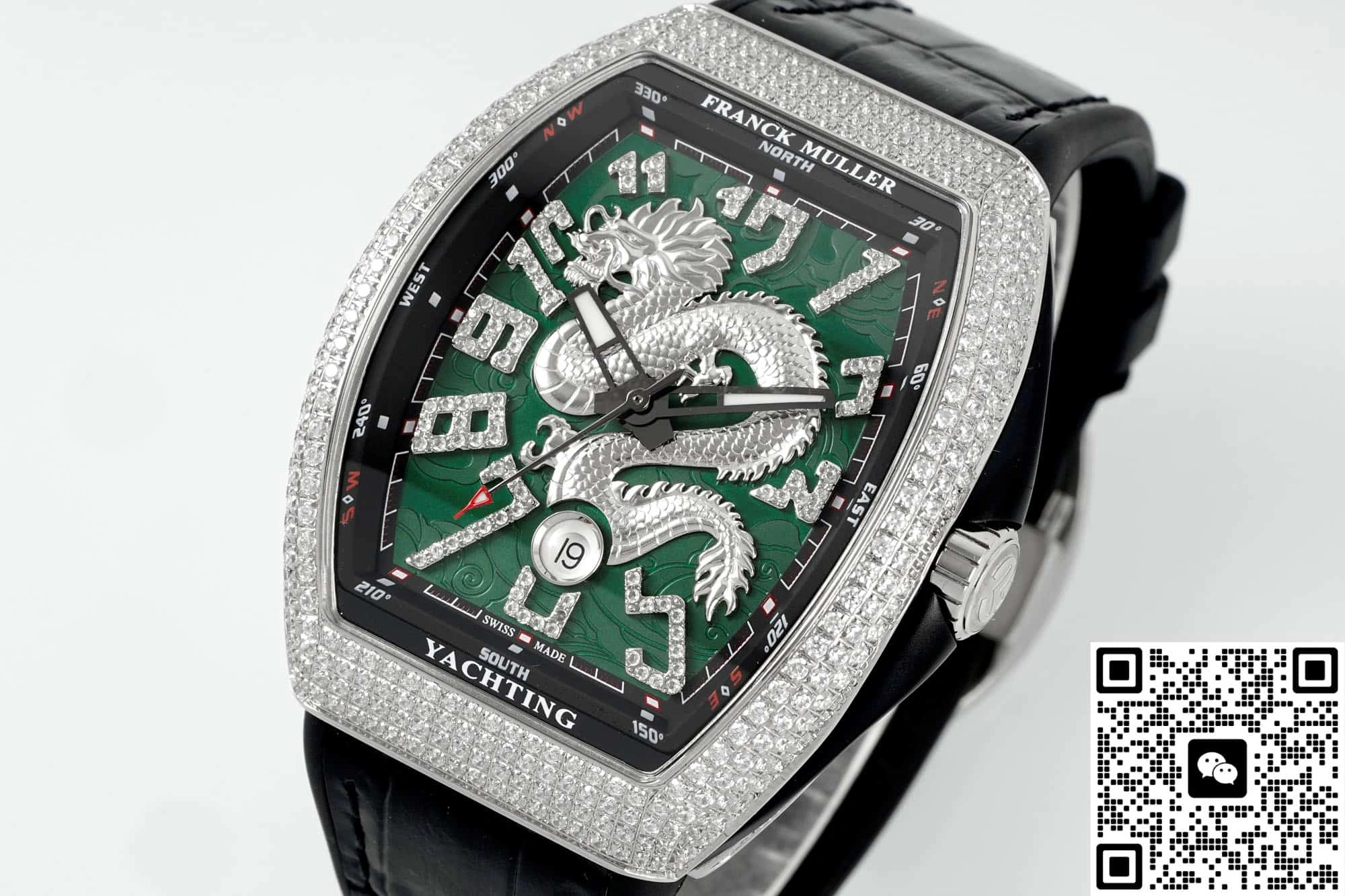 ABF Factory Franck Muller Vanguard Green dial 1:1 Best Edition Replica Watch