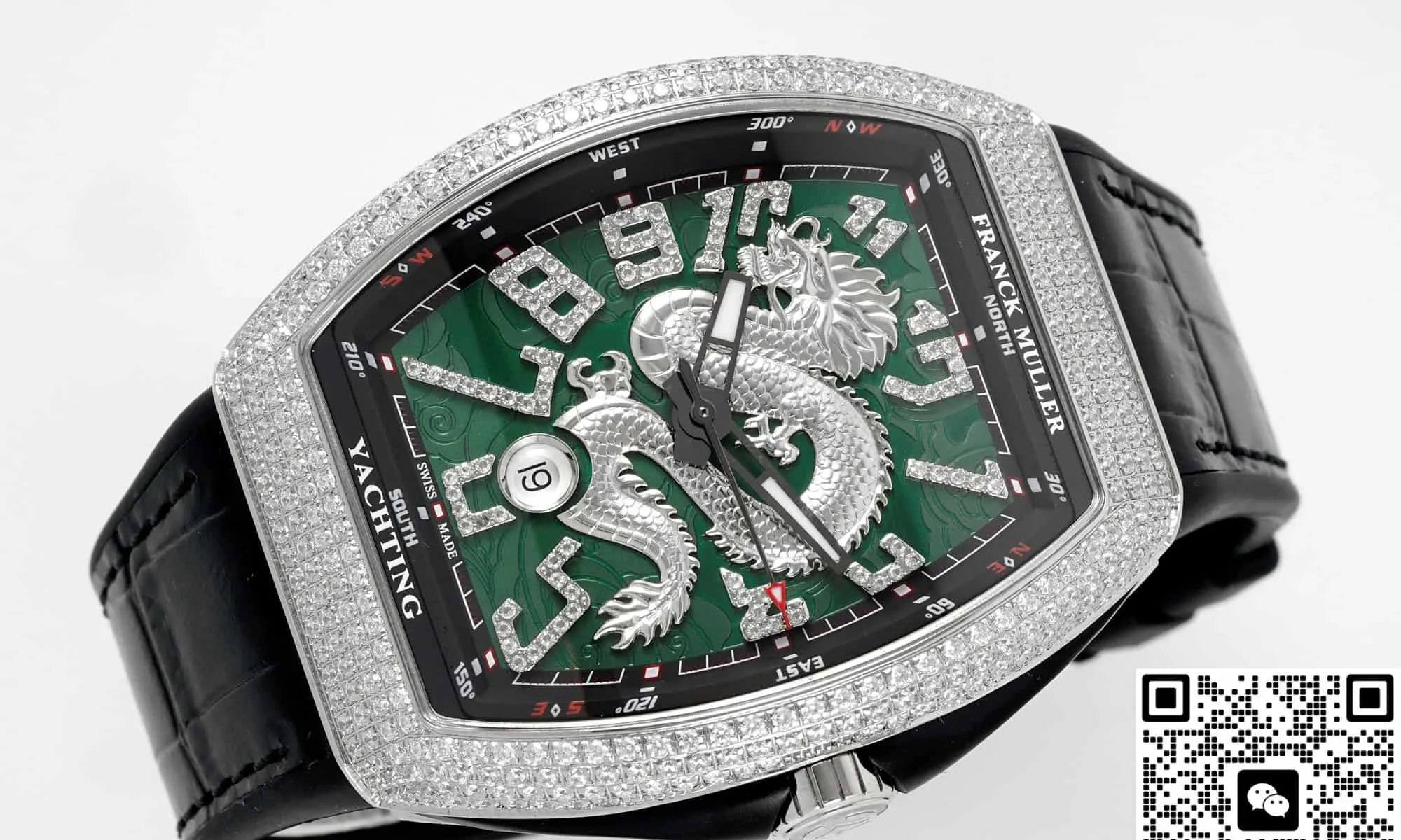 ABF Factory Franck Muller Vanguard Green dial 1:1 Best Edition Replica Watch