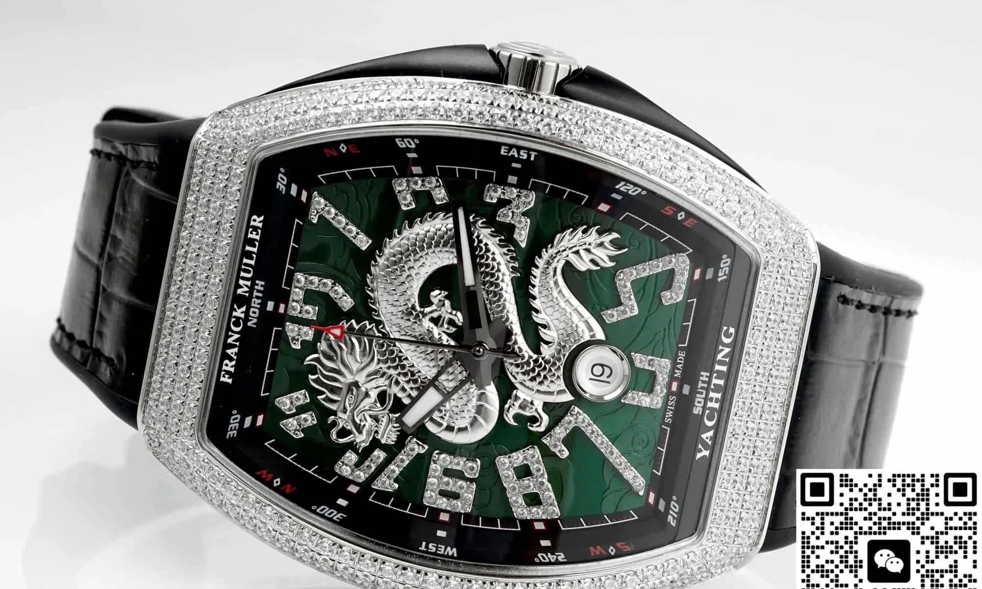 ABF Factory Franck Muller Vanguard Green dial 1:1 Best Edition Replica Watch