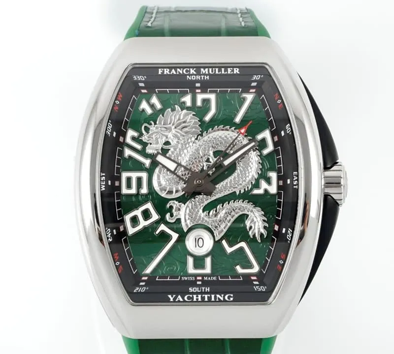 ABF Factory Franck Muller Vanguard Green strap 1:1 Best Edition Replica Watch