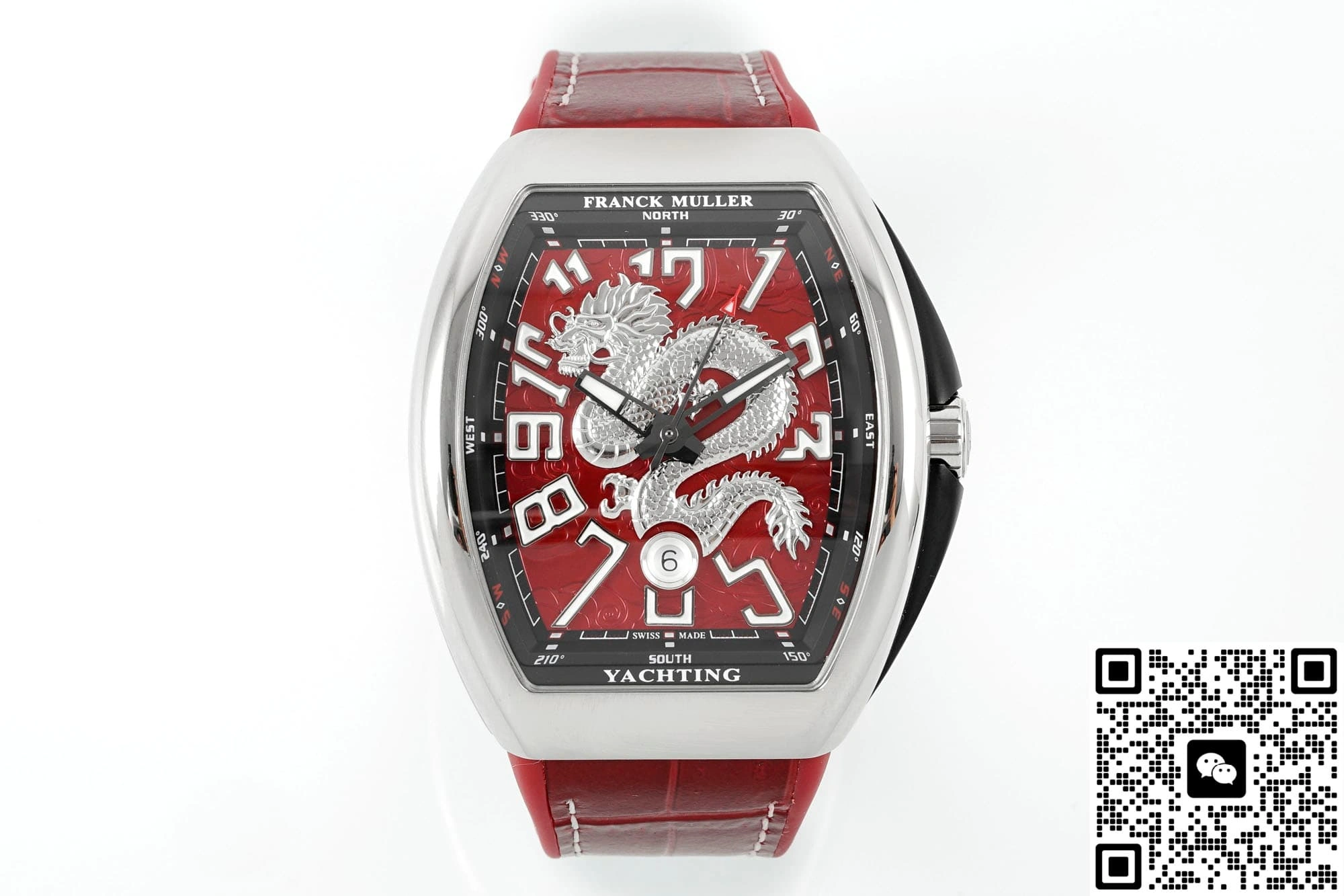ABF Factory Franck Muller Vanguard Red strap 1:1 Best Edition Replica Watch