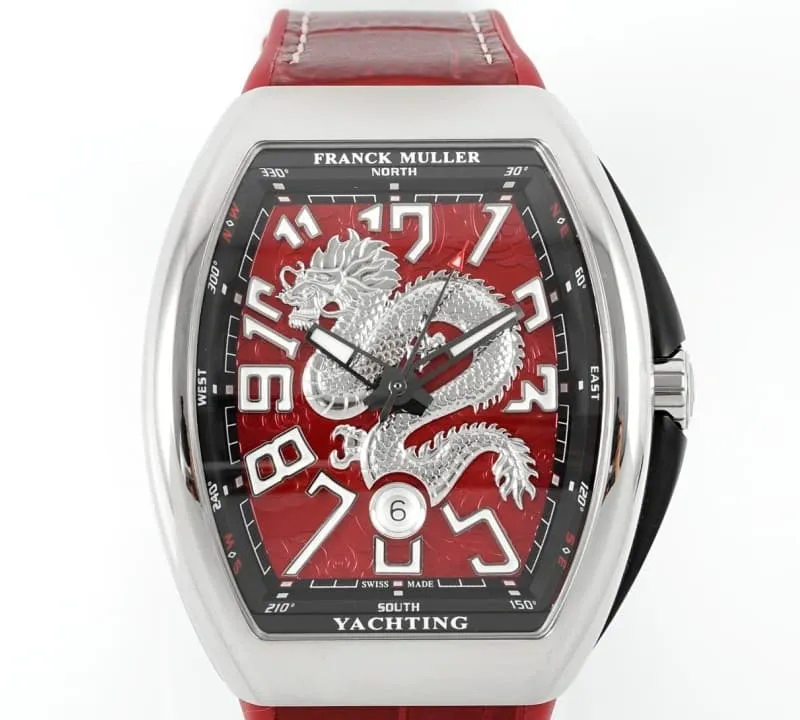 ABF Factory Franck Muller Vanguard Red strap 1:1 Best Edition Replica Watch